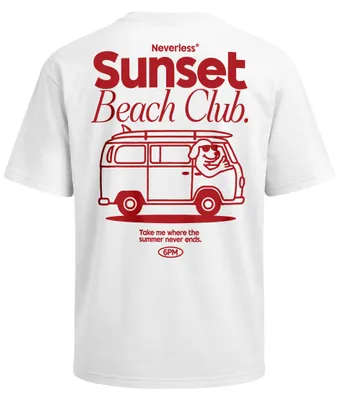 Produktbild von Herren T-Shirt - Sunset Beach - Oversized Relaxed Fit Sommer Fashion Streetstyle Neverless®