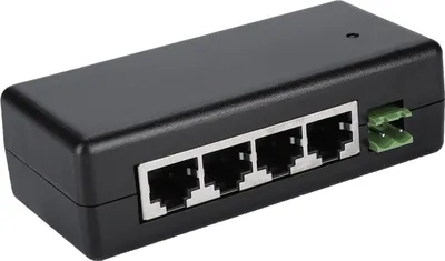 Obrázok produktu pre Vstrekovač PoE,Napájací adaptér PoE,Napájací zdroj PoE,4portový adaptér PoE,Vstrekovač PoE pre IP kameru