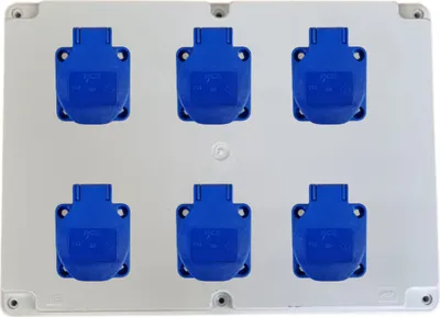 Produktbild von IP44 Stromverteiler Verteilerkasten Sicherungskasten 6x 230V IP44 _Ohne _Ohne_Ohne _40203005_Ohne Kabel