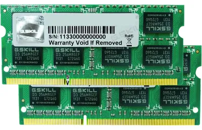 Produktbild von G.Skill 16GB DDR3-1600, 16 GB, 2 x 8 GB, DDR3, 1600 MHz, 204-pin SO-DIMM