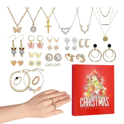 Produktbild von Schmuck-Adventskalender Weihnachts-Countdown-Kalender Armband Halskette