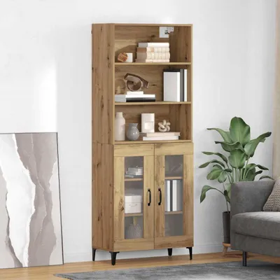 Produktbild von vidaXL Highboard Artisan-Eiche 69,5 x 34 x 180 cm Holzwerkstoff