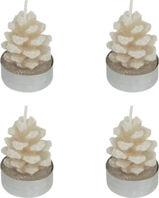 Produktbild von 4er-set teelichter 100g schneebedeckter brotapfel - Atmosphera créateur d'intérieur