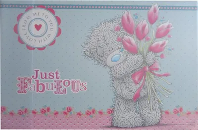Produktbild von Schreibtischunterlage 58,5x38,5cm / "Teddy mit Blumen"