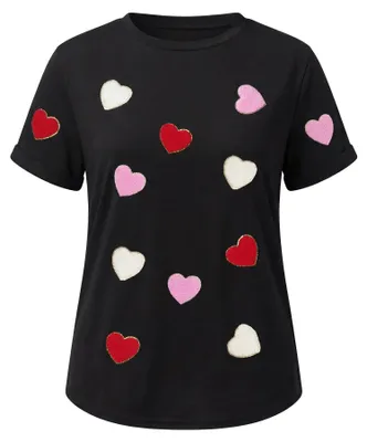 Produktbild von SUPSLIM damen t-shirt - schwarz, M