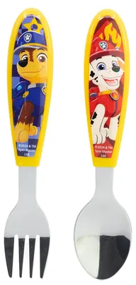 Kinderbesteck-Set Paw Patrol, Edelstahl, BPA-frei, 2-teilig
