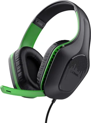 Produktbild von Trust Gaming GXT 415X Zirox Leichtes Gaming Headset für Xbox Series X/S mit 50-mm-Treiber, 1,2 m Kabel, 3,5-mm-Audioanschluss, Over-Ear Kopfhörer mit Kabel - Schwarz/Grün