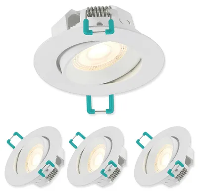 Produktbild von SYLVANIA LED Einbaustrahler 230V | 3er Pack | Warmweiß | LED Spots Ø 68 mm | Schwenkbar | Deckenspots für Wohnzimmer, Badezimmer, Küche