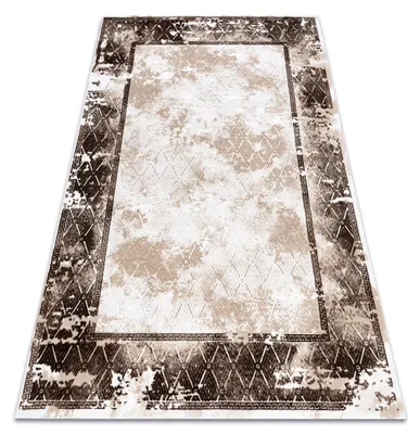 Zdjęcie produktu dla Dywan AKRYL VALS 0W1738 C56 54 Ramka marmur, przecierany  beż / kość słoniowa  beżowy 100x200 cm