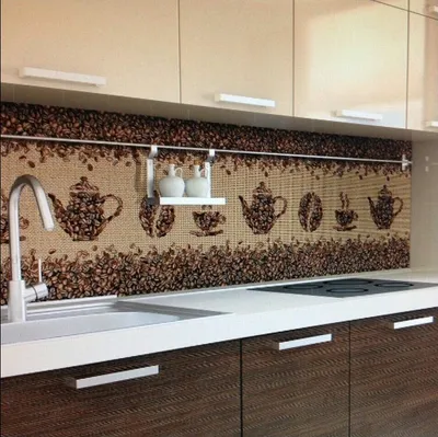 Produktbild von Küchenrückwand Spritzschutz PVC 300x60 cm, Kaffeebohnen, Wandverkleidung , 1 Platte | STM