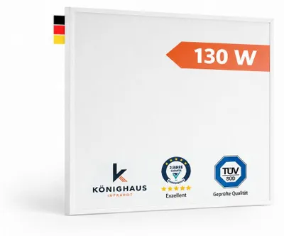 Produktbild von Könighaus Infrarotheizung P-Serie 130 W ohne Thermostat, 50 x 38 cm