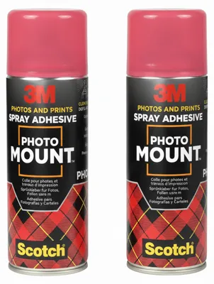 Produktbild von 2x 3M™ Scotch® PhotoMount™ Sprühklebstoff - Klebespray - 400 ml