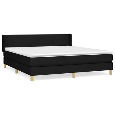 Produktbild von vidaXL Boxspringbett mit Matratze Schwarz 180x200 cm Stoff