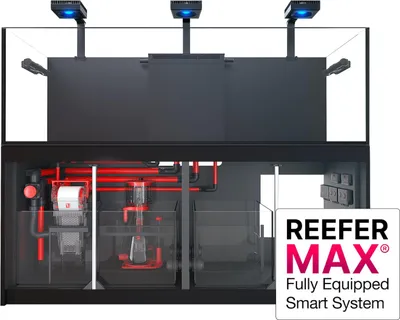 Produktbild von Red Sea Reefer G2+ 900 MAX Aquarium-Set mit weißem Unterschrank