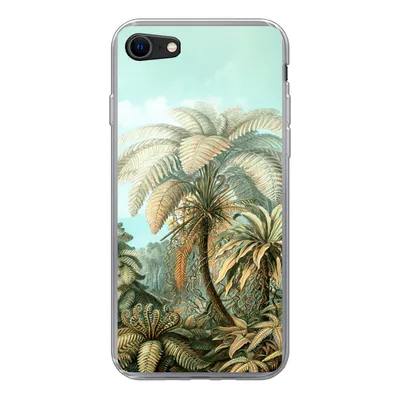 Produktbild von MuchoWow® Handyhülle Schutzhülle Hülle für iPhone SE 2020 Filicinae - Haeckel - Alte Meister Silikon Softcase Handy Hülle - Kartenbesitzer
