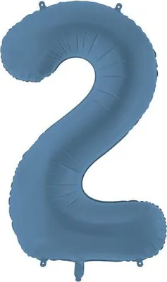 Produktbild von Balon foliowy cyfra 2 granatowy 86 cm PartyDeco