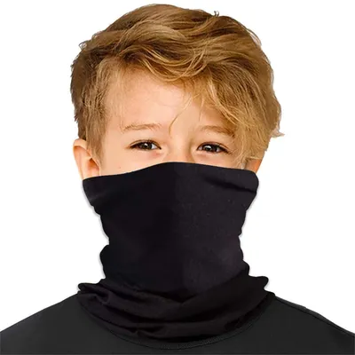 Immagine prodotto di Scaldacollo in pile per bambini, caldo, antivento, ideale per lo sci, colore nero