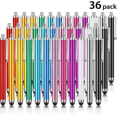 Produktbild von Stylus Pen 36 Set für Universelle kapazitive Touchscreen Geräte, Stylus Pens für Touchscreen-Geräte, Kompatibel mit iPhone, iPad, Tablet (12 Farben)