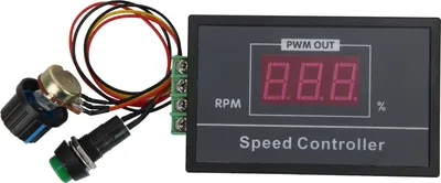 Obrázek produktu pro Regulátor otáček stejnosměrného motoru PWM 6 V, 12 V, 24 V, 48 V Plynulý regulátor otáček s přepínačem