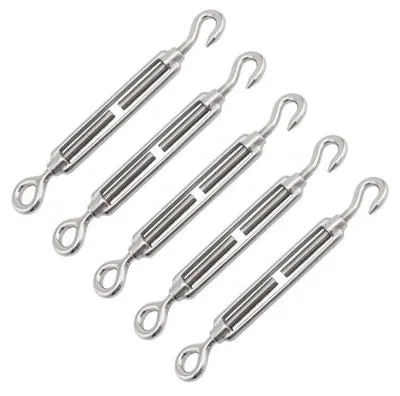 Produktbild von 5 Edelstahl-Drahtspanner mit Haken M6