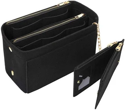 Produktbild von Schwarze Damenhandtas Organizer mit Kreditkartenfach Klein