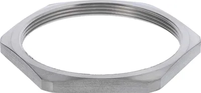 Productafbeelding van WISKA roestvrijstalen moer M63x1,5 GVA-M63, zeshoekig, roestvrij staal (1.4305), kleur zilver - 1 stuk