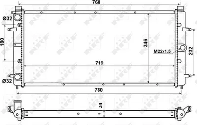 Produktbild von NRF Kühler, Motorkühlung  509514