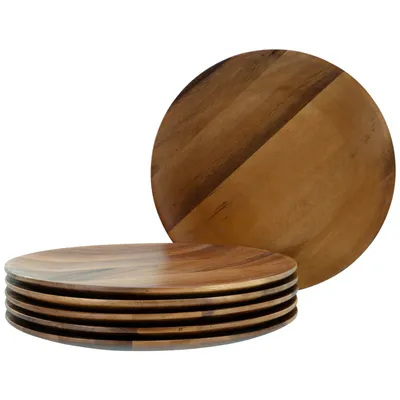 Obrázok produktu pre CreaTable, 21580, Nature Collection Akáciové drevo, tanier 6-dielny, drevo