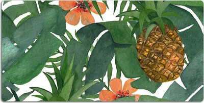 Produktbild von Schreibtischmatte Tischunterlage 100x50 cm Mauspad - Tropische Ananas