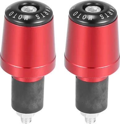 Produktbild von 1 Paar Motorrad Lenkerendstopfen Aluminiumlegierung Rot 7/8" 22mm