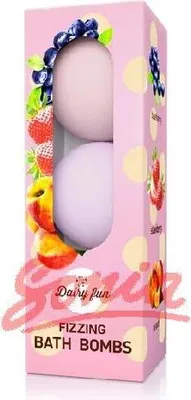 Obrázek produktu pro Dairy Fun šumivé kuličky do koupele Jahoda-jahoda-jablko 1 .- (3x100g)