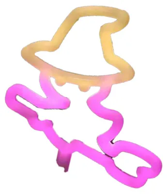 Produktbild von Halloween-LED-Neonleuchte, Halloween-Lampe mit batterie-/USB-betriebenem Sockel, Halloween-Dekoration