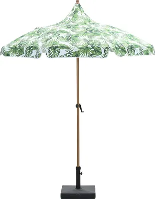 Produktbild von Garden Impressions Aloha Sonnenschirm - Ø200 cm - light teak look - palm green