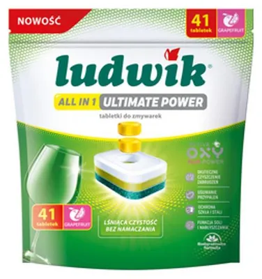 Zdjęcie produktu dla Ludwik tabletki do zmywarek all in 1 Ultimate Power 41 szt. grapefruit