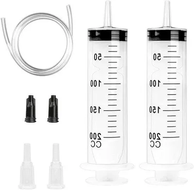 Productafbeelding van Laboratoriums-wegwerpspuit van 200 ml met spuitschild
