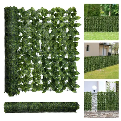 Produktbild von Vigevee Künstliche Hecke Sichtschutzhecke Terrasse Wanddekoration Wanddekoration Wassermelonenblätter 300 x 100 cm
