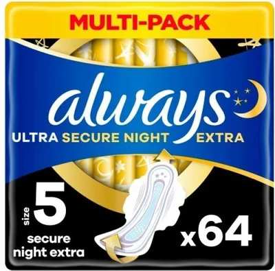 Produktbild von Always Ultra dámské hygienické vložky velikosti 5, Secure Night Extra