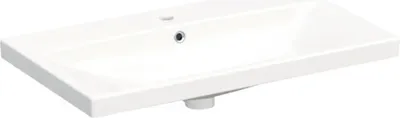 A white ceramic sink on a white background.
