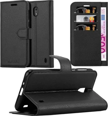 Obrázek produktu pro Cadorabo Case for Nokia 2 2017 Protective Case in Black Pouzdro na mobilní telefon s magnetickým zavíráním