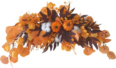 Image de Faux Miroir Front Flower Fall Halloween Thanksgiving Door Decoration Home Decor