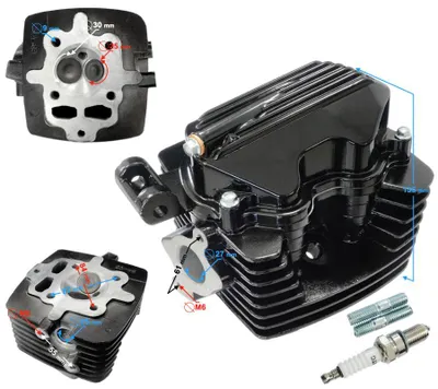 Produktbild von Moretti Zylinderkopf für 4T CG 150cc 162FMI Motorrad, schwarz