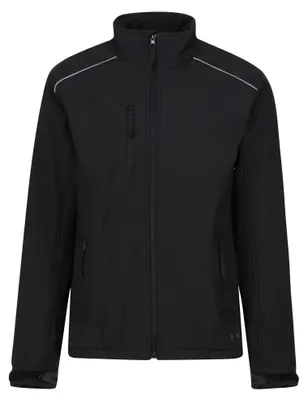 Image de Veste de travail / veste softshell Regatta Sandstorm pour homme FK540 (L) (noir/noir)
