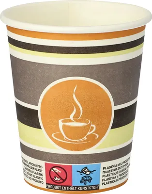 Produktbild von Trinkbecher Coffee To Go 90128 0,2l braun 50 Stück Packung mit 20 Stück