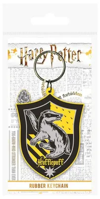 Produktbild von Pyramid Hufflepuff Gummi-schlüsselanhänger Mehrfarbig Mehrfarbig One Size
