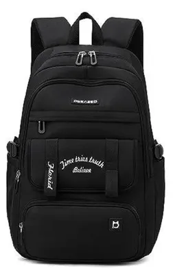 Produktbild von Schulrucksack Kinderrucksack Daypack für Mädchen und Jungen Schwarz 32x20x48cm