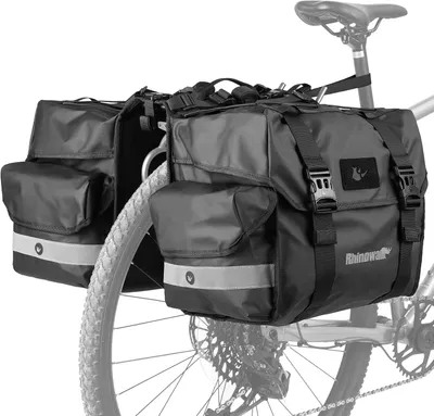 Productafbeelding van Bagagedragertas fiets 22 tot 50 liter - Waterdicht - Met regenhoes