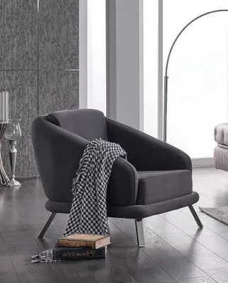 Immagine prodotto di Poltrona tessile arredamento moderno seduta di design soggiorno poltrona imbottita 84x79x91