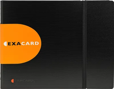 Image de Exacompta 5x Porte cartes de visite à pochettes 240 cartes 20x25cm Noir 75134E