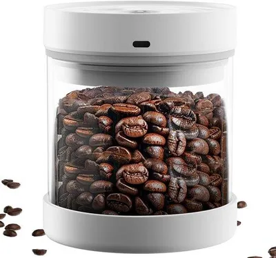 Produktbild von Luftdichter Kaffee- und Bohnenbehälter, 700 ml, Glas, für Kaffeebonen und Lebensmittel