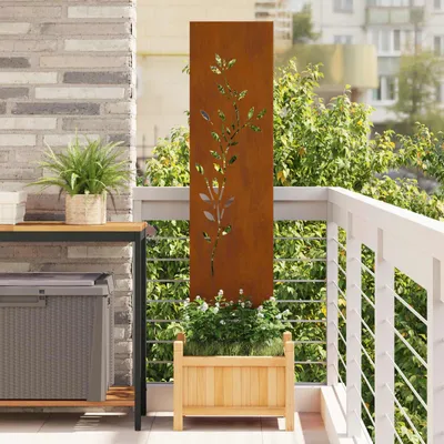 Produktbild von vidaXL Garten Sichtschutz-Leinwand Rostig 32 x 140 cm Wetterfeststahl